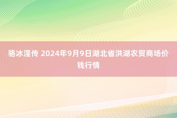 骆冰淫传 2024年9月9日湖北省洪湖农贸商场价钱行情