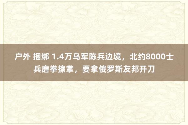 户外 捆绑 1.4万乌军陈兵边境，北约8000士兵磨拳擦掌，要拿俄罗斯友邦开刀