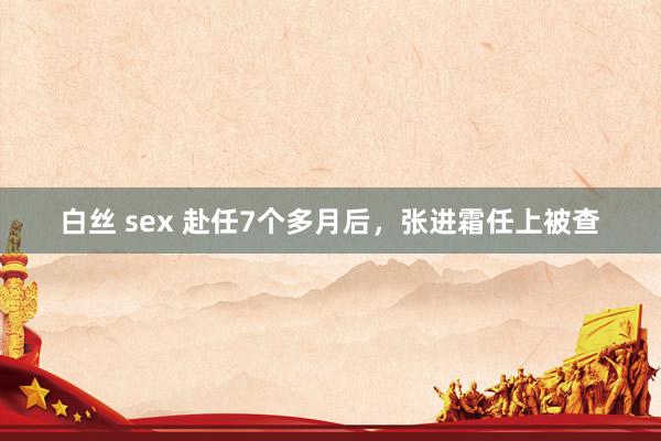 白丝 sex 赴任7个多月后，张进霜任上被查