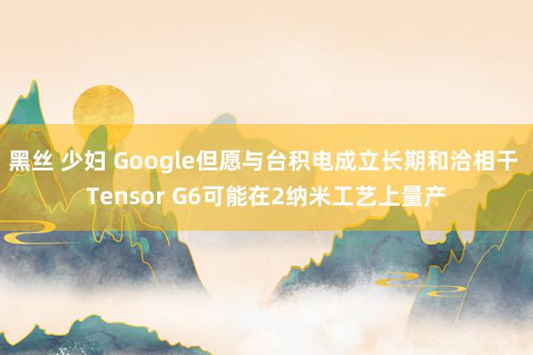 黑丝 少妇 Google但愿与台积电成立长期和洽相干 Tensor G6可能在2纳米工艺上量产