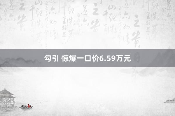 勾引 惊爆一口价6.59万元