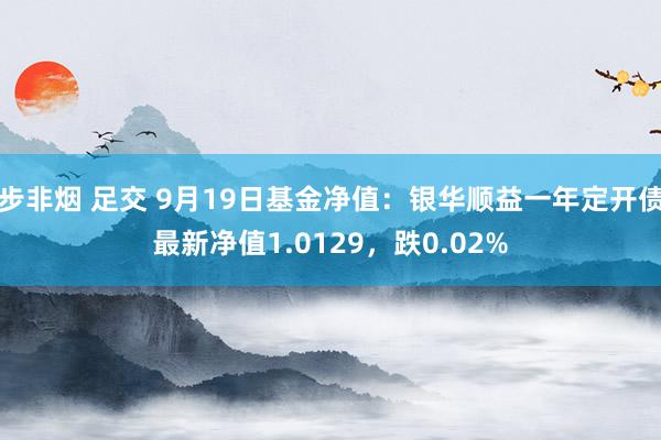 步非烟 足交 9月19日基金净值：银华顺益一年定开债最新净值1.0129，跌0.02%