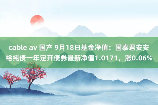 cable av 国产 9月18日基金净值：国泰君安安裕纯债一年定开债券最新净值1.0171，涨0.06%