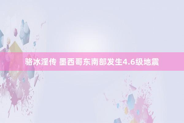 骆冰淫传 墨西哥东南部发生4.6级地震