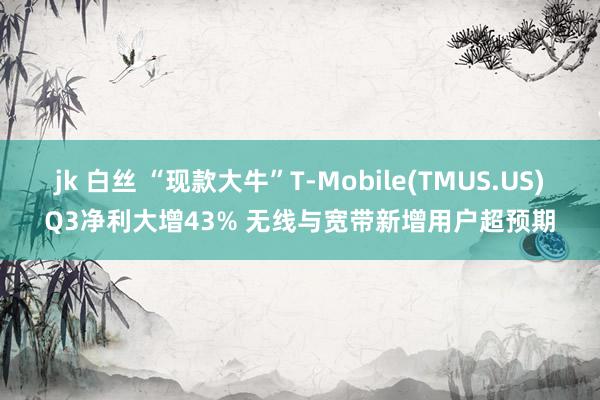 jk 白丝 “现款大牛”T-Mobile(TMUS.US)Q3净利大增43% 无线与宽带新增用户超预期