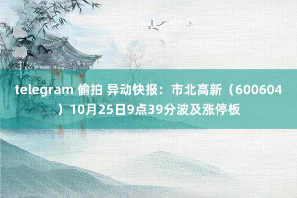 telegram 偷拍 异动快报：市北高新（600604）10月25日9点39分波及涨停板