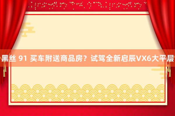 黑丝 91 买车附送商品房？试驾全新启辰VX6大平层