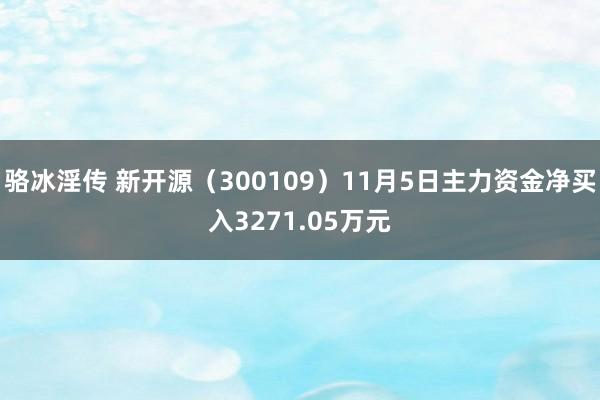 骆冰淫传 新开源（300109）11月5日主力资金净买入3271.05万元