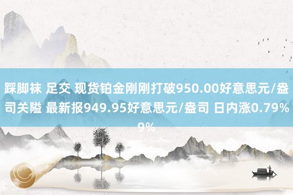 踩脚袜 足交 现货铂金刚刚打破950.00好意思元/盎司关隘 最新报949.95好意思元/盎司 日内涨0.79%