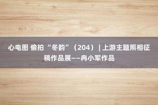 心电图 偷拍 “冬韵”（204） | 上游主题照相征稿作品展——冉小军作品