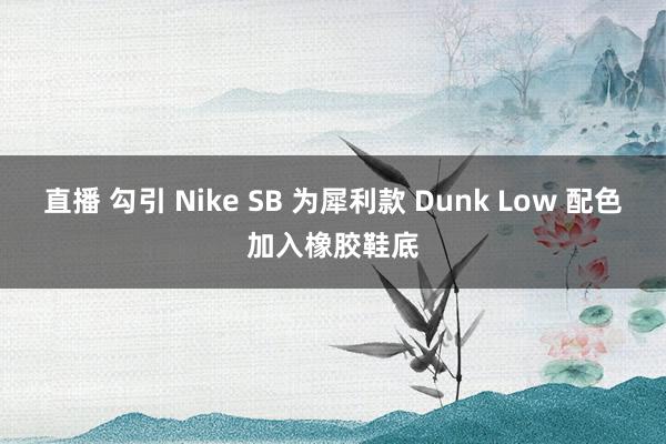 直播 勾引 Nike SB 为犀利款 Dunk Low 配色加入橡胶鞋底