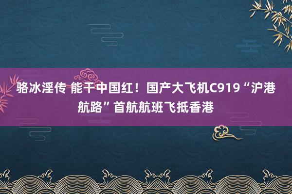 骆冰淫传 能干中国红！国产大飞机C919“沪港航路”首航航班飞抵香港