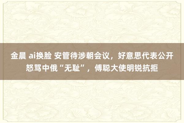 金晨 ai换脸 安管待涉朝会议，好意思代表公开怒骂中俄“无耻”，傅聪大使明锐抗拒