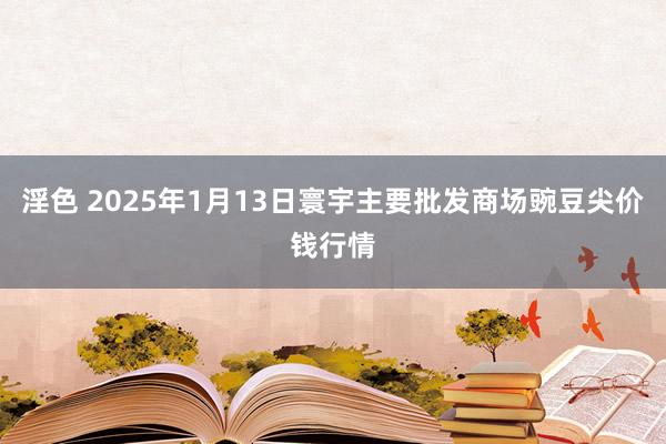 淫色 2025年1月13日寰宇主要批发商场豌豆尖价钱行情