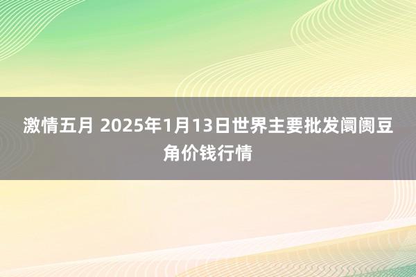 激情五月 2025年1月13日世界主要批发阛阓豆角价钱行情