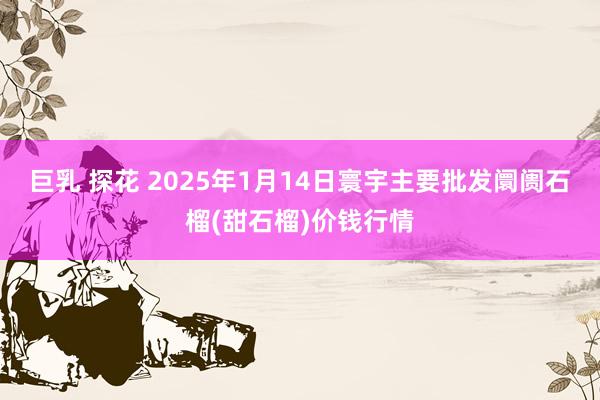 巨乳 探花 2025年1月14日寰宇主要批发阛阓石榴(甜石榴)价钱行情